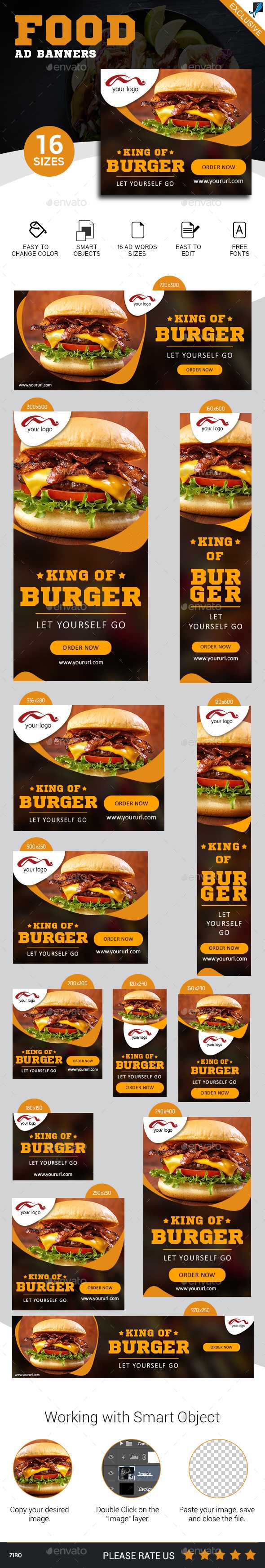 Fast Food Banner Graphics, Designs & Templates From Graphicriver Intended For Food Banner Template