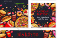 Fast Food Meal For Restaurant Banner Template regarding Food Banner Template