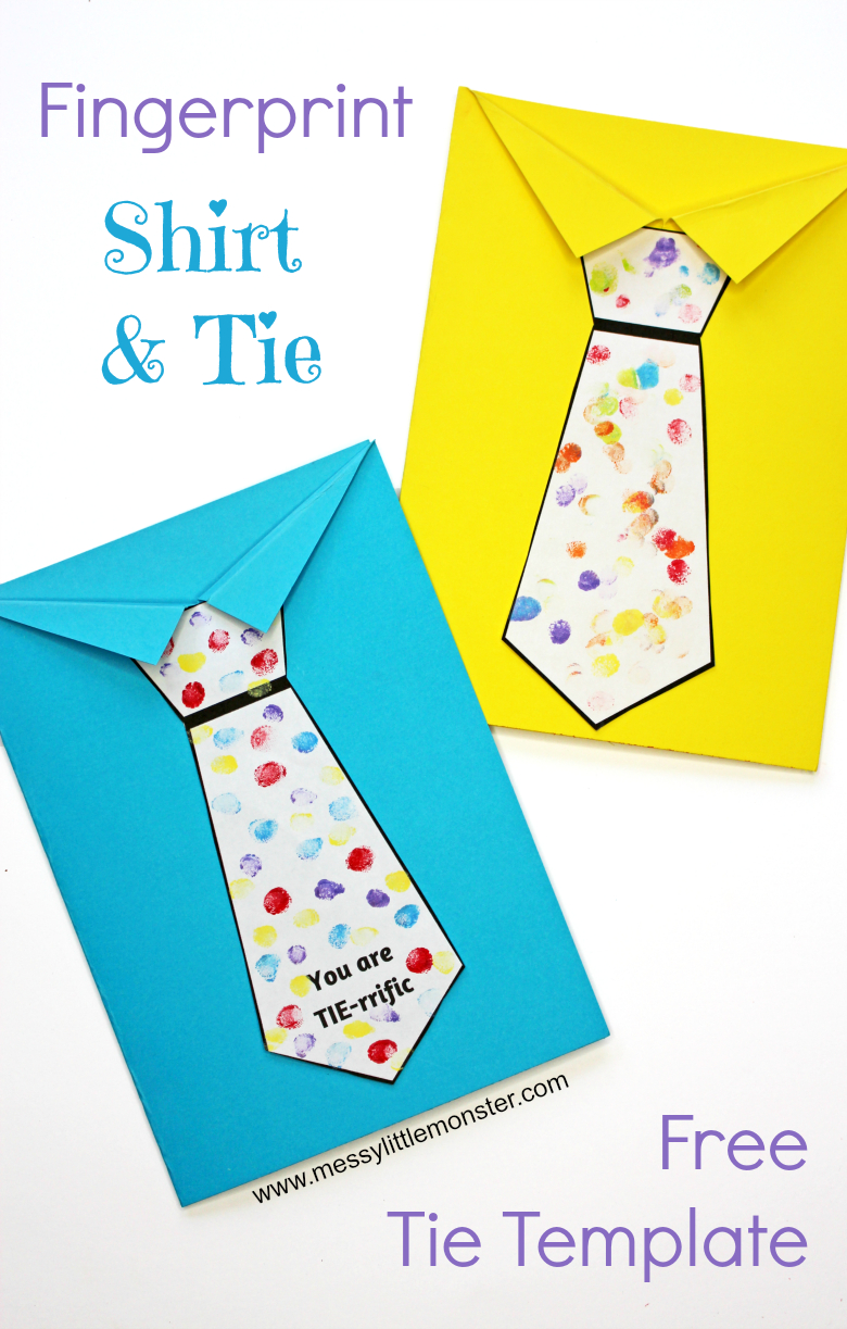 Father's Day Tie Card (With Free Printable Tie Template Inside Fathers Day Card Template