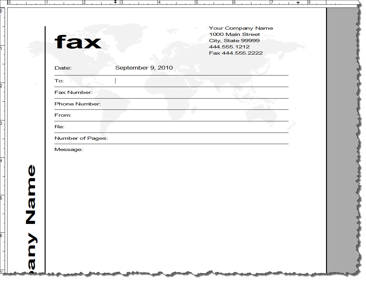 Fax Cover Letter Word Cover Letter Template Word Test Fax Intended For Fax Template Word 2010