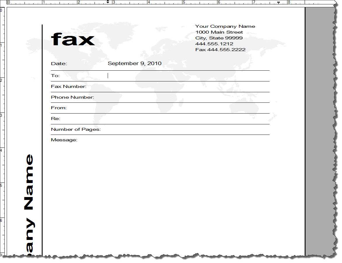 Fax Cover Letter Word Cover Letter Template Word Test Fax Intended For Fax Template Word 2010