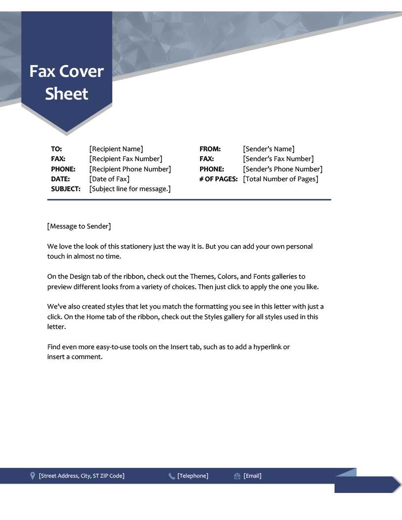 Fax Covers – Office Regarding Fax Cover Sheet Template Word With Regard To Fax Template Word 2010