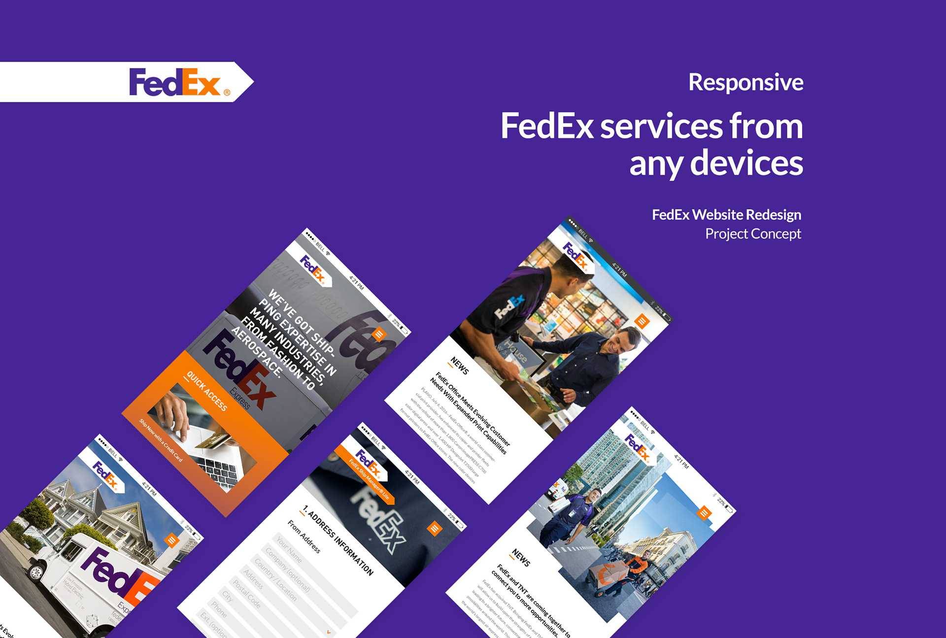 Fedex Web Concept On Behance With Regard To Fedex Brochure Template