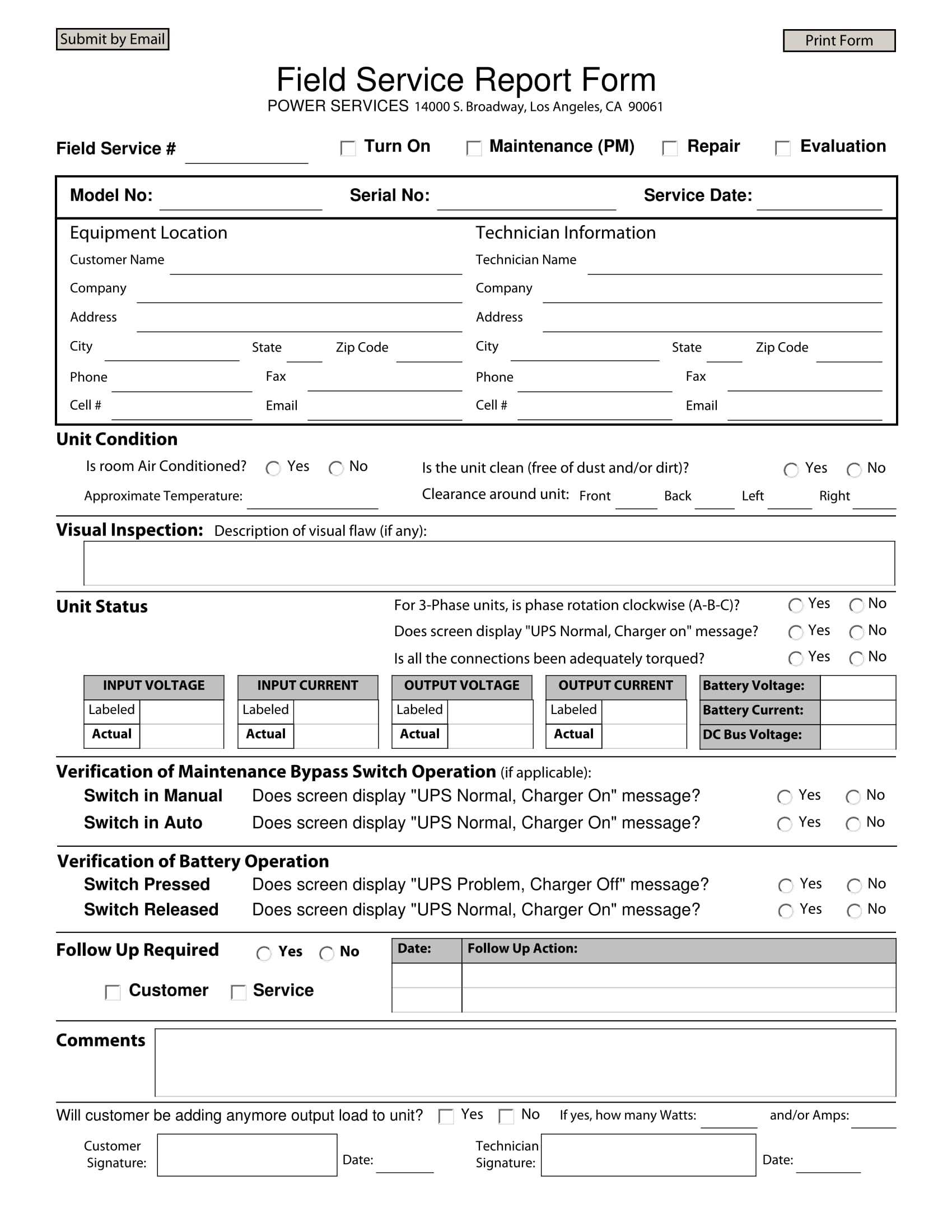 Field Service Report Format – Field Wallpaper Hd 2018 Within Technical Service Report Template