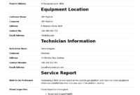 Field Service Report Template (Better Format Than Word intended for Field Report Template