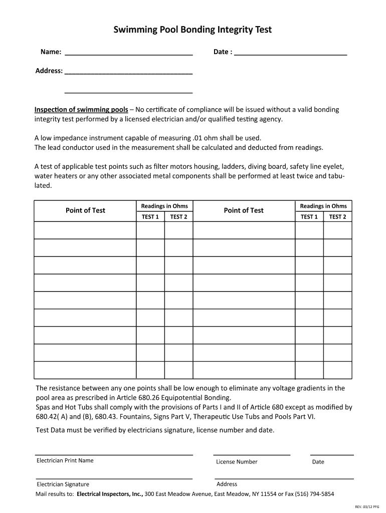 Fill In The Blanks Test In Swimming - Fill Online, Printable With Regard To Megger Test Report Template
