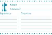 Fillable Recipe Card Template - Atlantaauctionco within Fillable Recipe Card Template