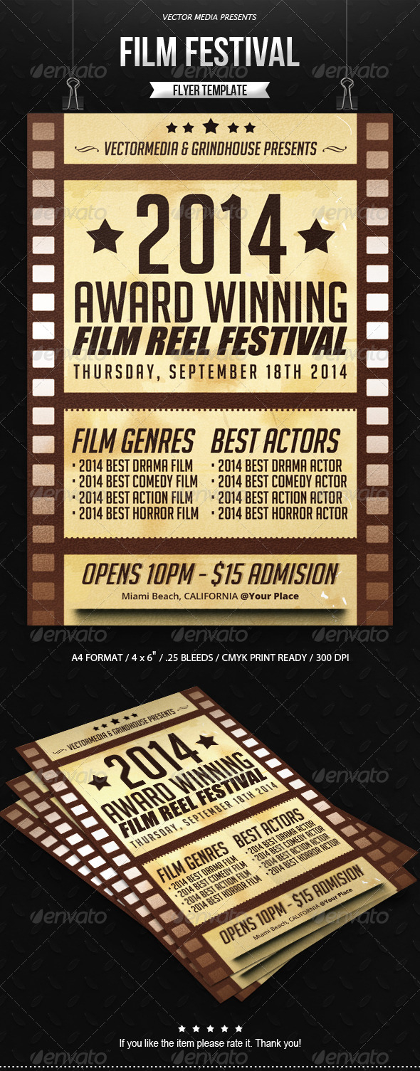 Film Festival Graphics, Designs & Templates From Graphicriver Intended For Film Festival Brochure Template