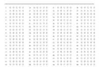 Final Exam 100 Question Test Answer Sheet · Remark Software in Blank Answer Sheet Template 1 100