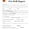 Fire Drill Report Template - Fill Online, Printable intended for Emergency Drill Report Template