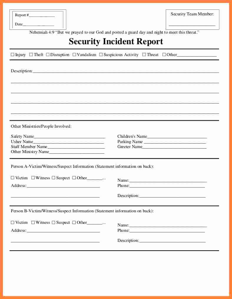 Fire Incident Report Form Doc Samples Format Sample Word Intended For Injury Report Form Template