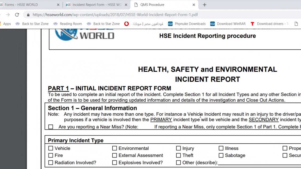 Fire Incident Report Form Doc Samples Format Sample Word Within Health And Safety Incident Report Form Template