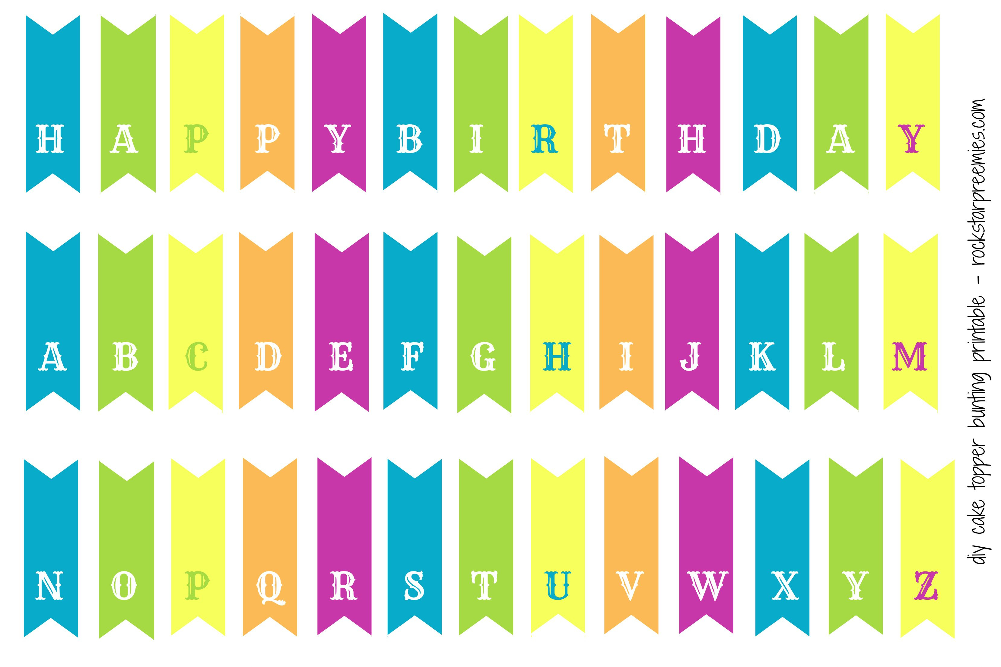 First Birthday For Two! (And A Free Diy Bunting Printable Within Free Printable Happy Birthday Banner Templates