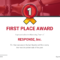 First Place Award Certificate Template Template – Venngage Inside First Place Award Certificate Template