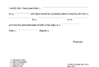 Fit To Fly Certificate Pregnancy Format - Fill Online within Fit To Fly Certificate Template