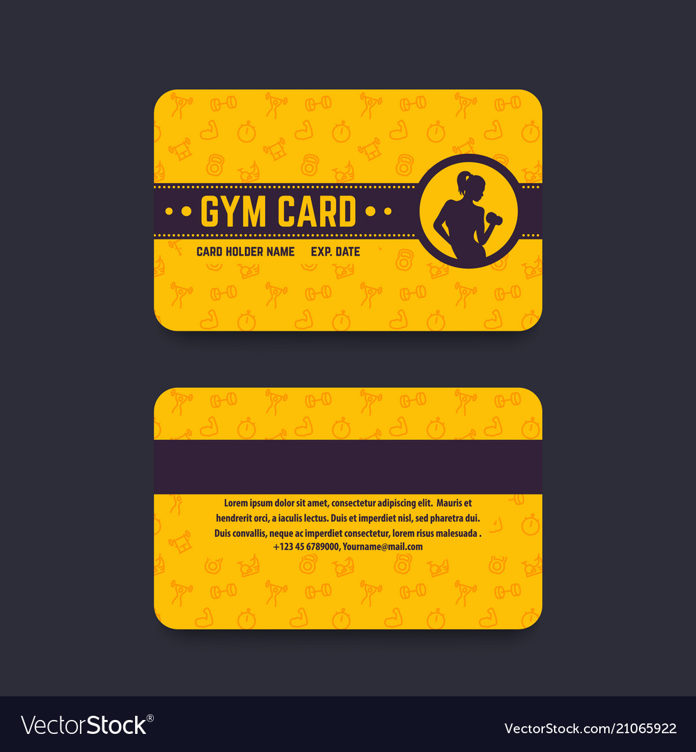 Fitness Club Gym Card Template For Gym Membership Card Template
