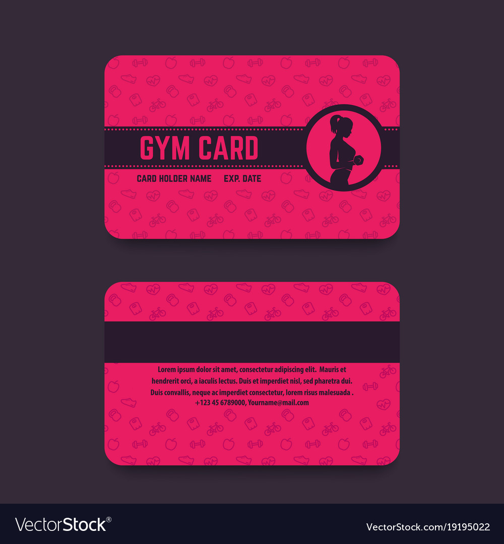 Fitness Club Gym Card Template Within Gym Membership Card Template