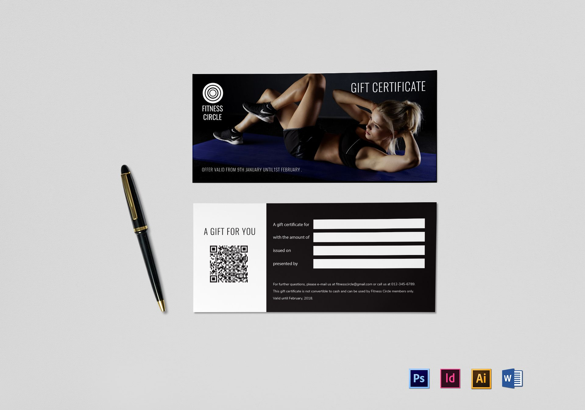 Fitness Gift Certificate Template Intended For Gift Certificate Template Indesign