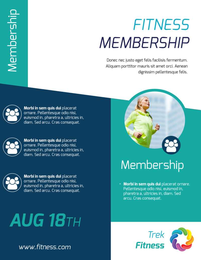 Fitness Membership Flyer Template Pertaining To Membership Brochure Template