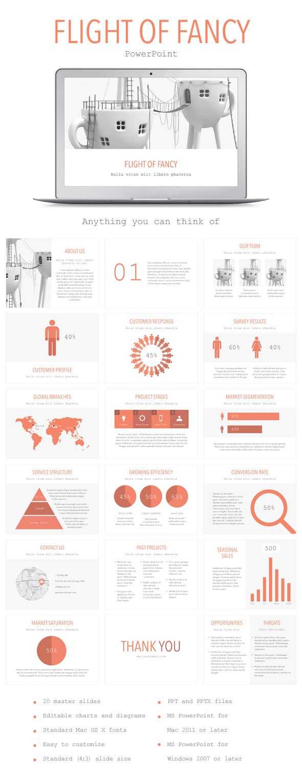 Flight Of Fancy Powerpoint Template (Powerpoint Templates With Fancy Powerpoint Templates