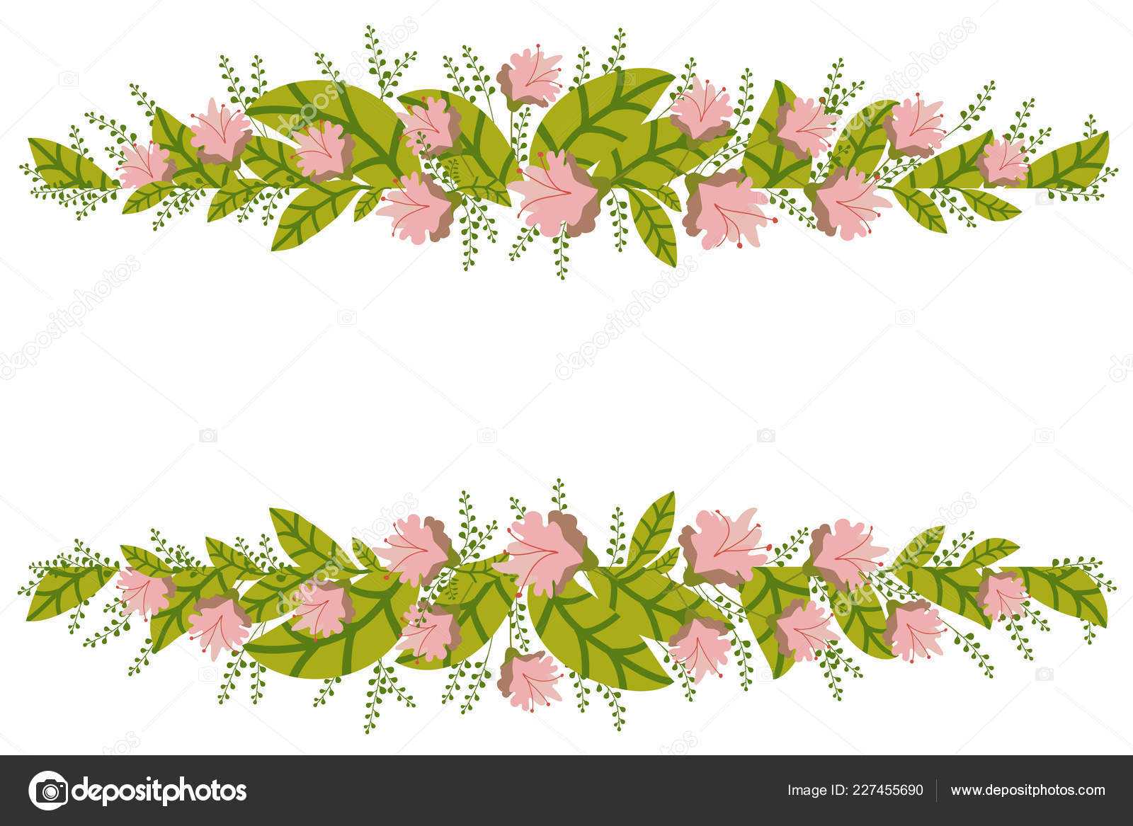 Floral Banner Isolated White Background Flower Composition Inside Save The Date Banner Template