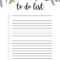 Floral To Do List Printable Template – Paper Trail Design Pertaining To Blank To Do List Template