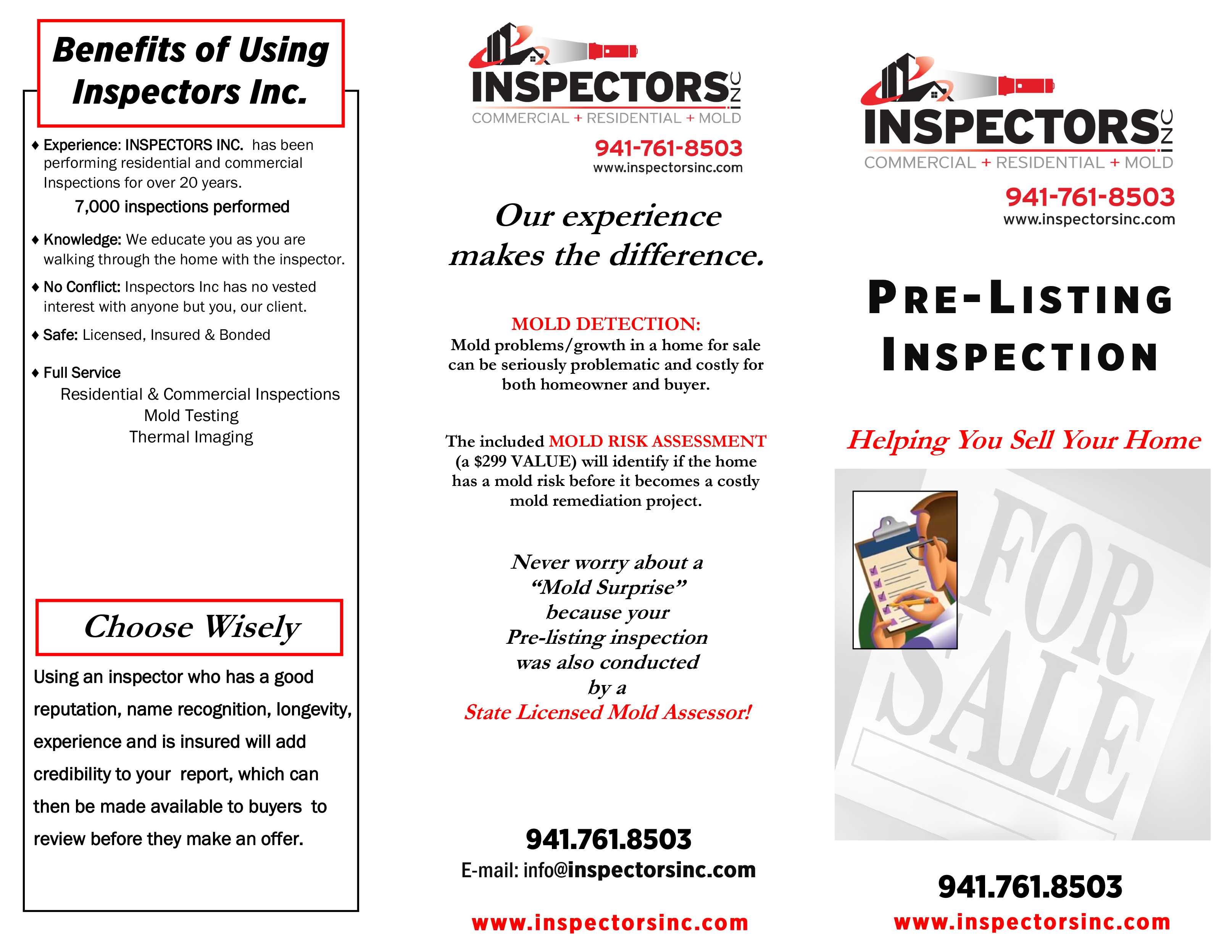 Flyers And Brochures Inspectors Inc. With Thermal Imaging Report Template