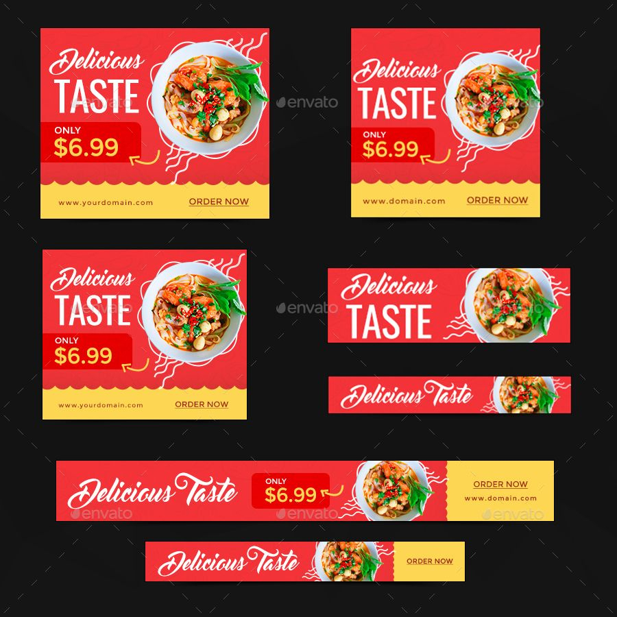 Food Web Banner Set #web, #food, #set, #banner | Design Pertaining To Food Banner Template
