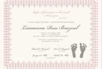 Footprints Baby Certificates | Birth Certificate Template throughout Baby Christening Certificate Template