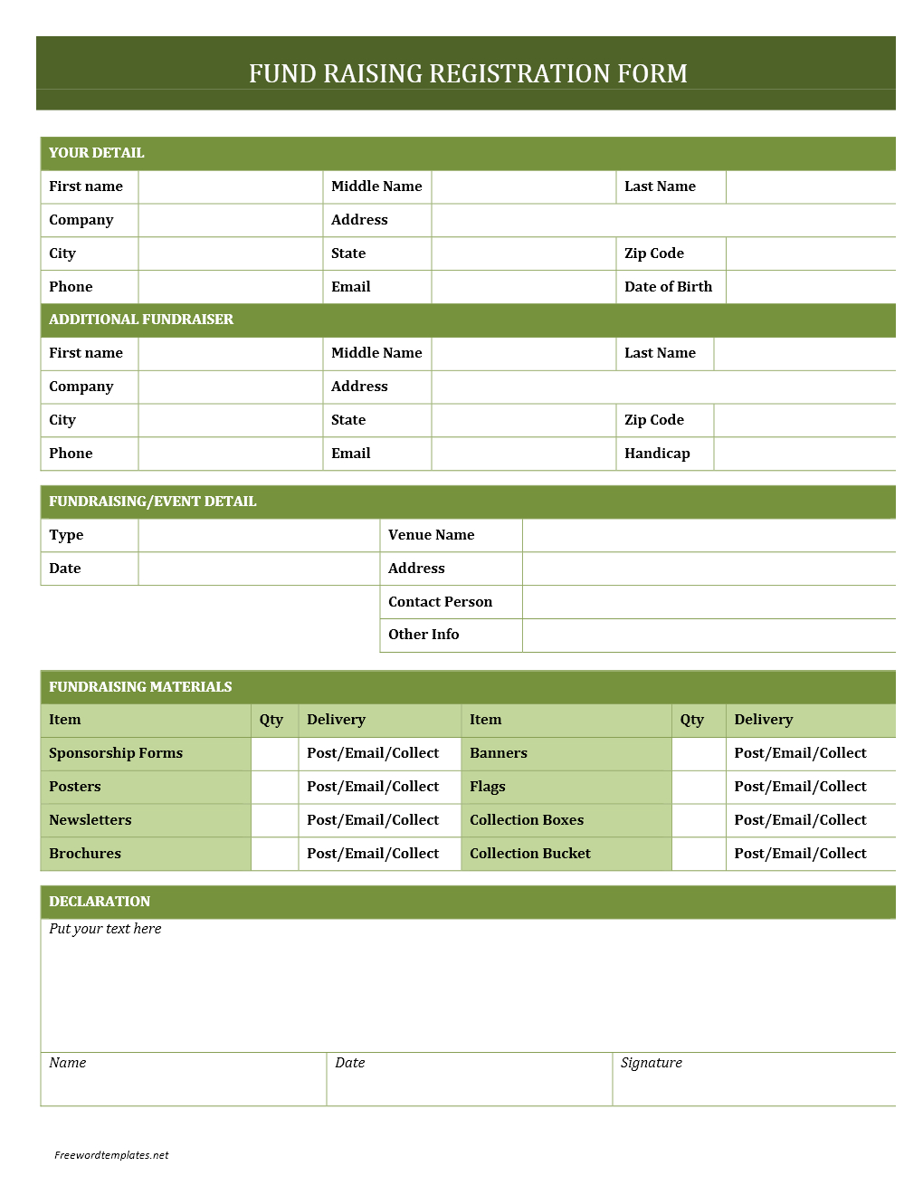 Form Word Template Sample Order Free Download Feedback Throughout Registration Form Template Word Free