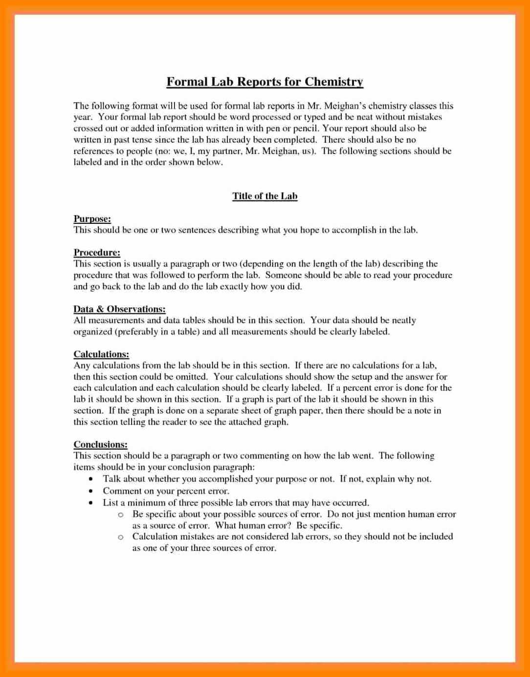 Formal Lab Report Example Best 5 Formal Lab Write Up Within Formal Lab Report Template