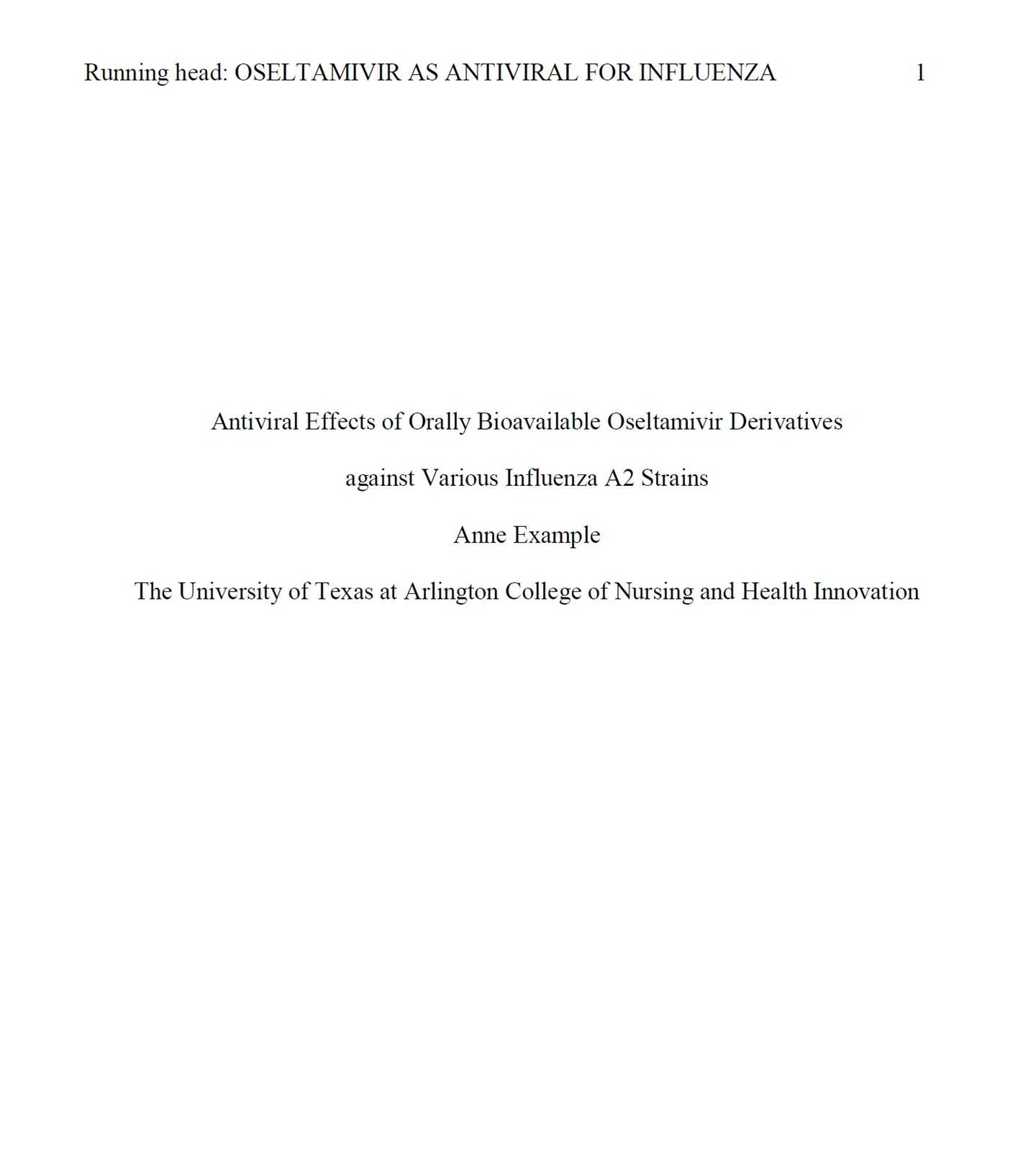 Formatting: Title Page – Apa Guide (Based On The 6Th Edition Throughout Word Apa Template 6Th Edition