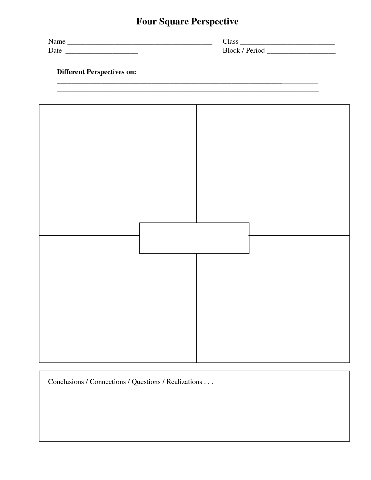 Four Square Writing Template Printable | Four Square Regarding Blank Four Square Writing Template