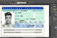 France Id Card Editable Psd Template (Photoshop Template regarding French Id Card Template