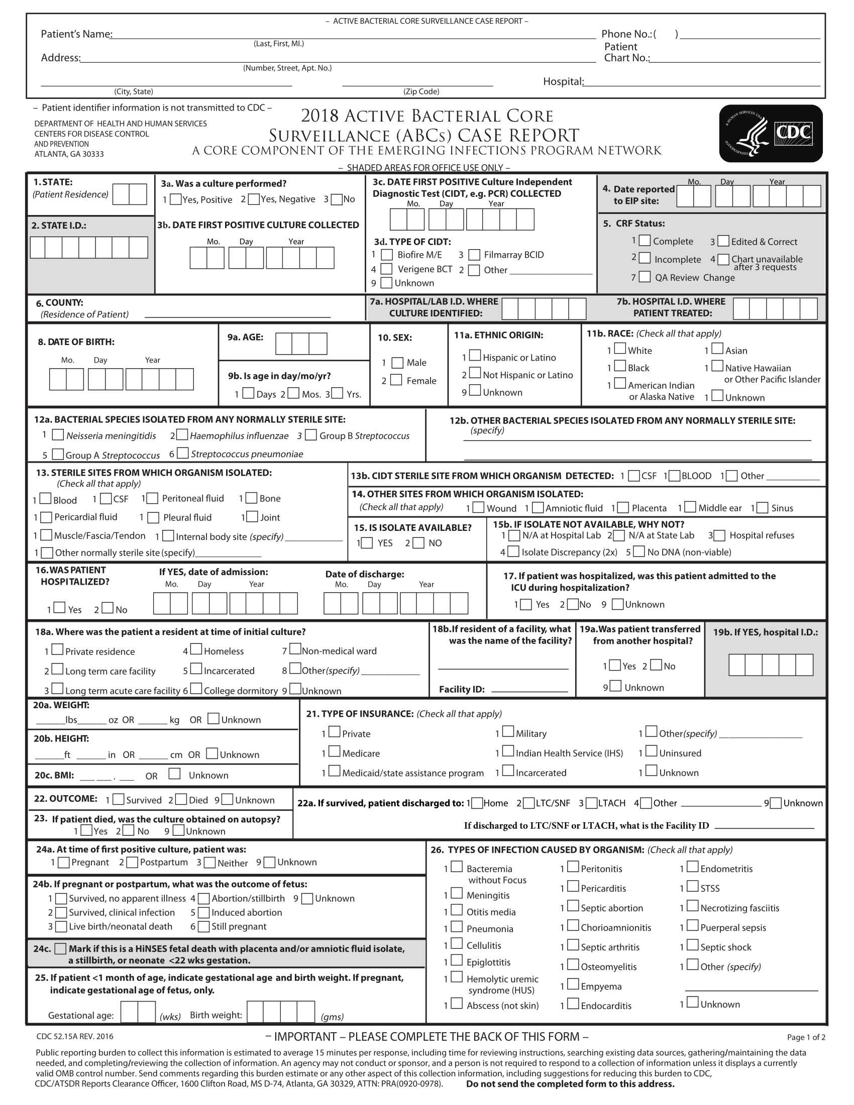 Free 15+ Case Report Forms In Pdf | Doc Throughout Case Report Form Template