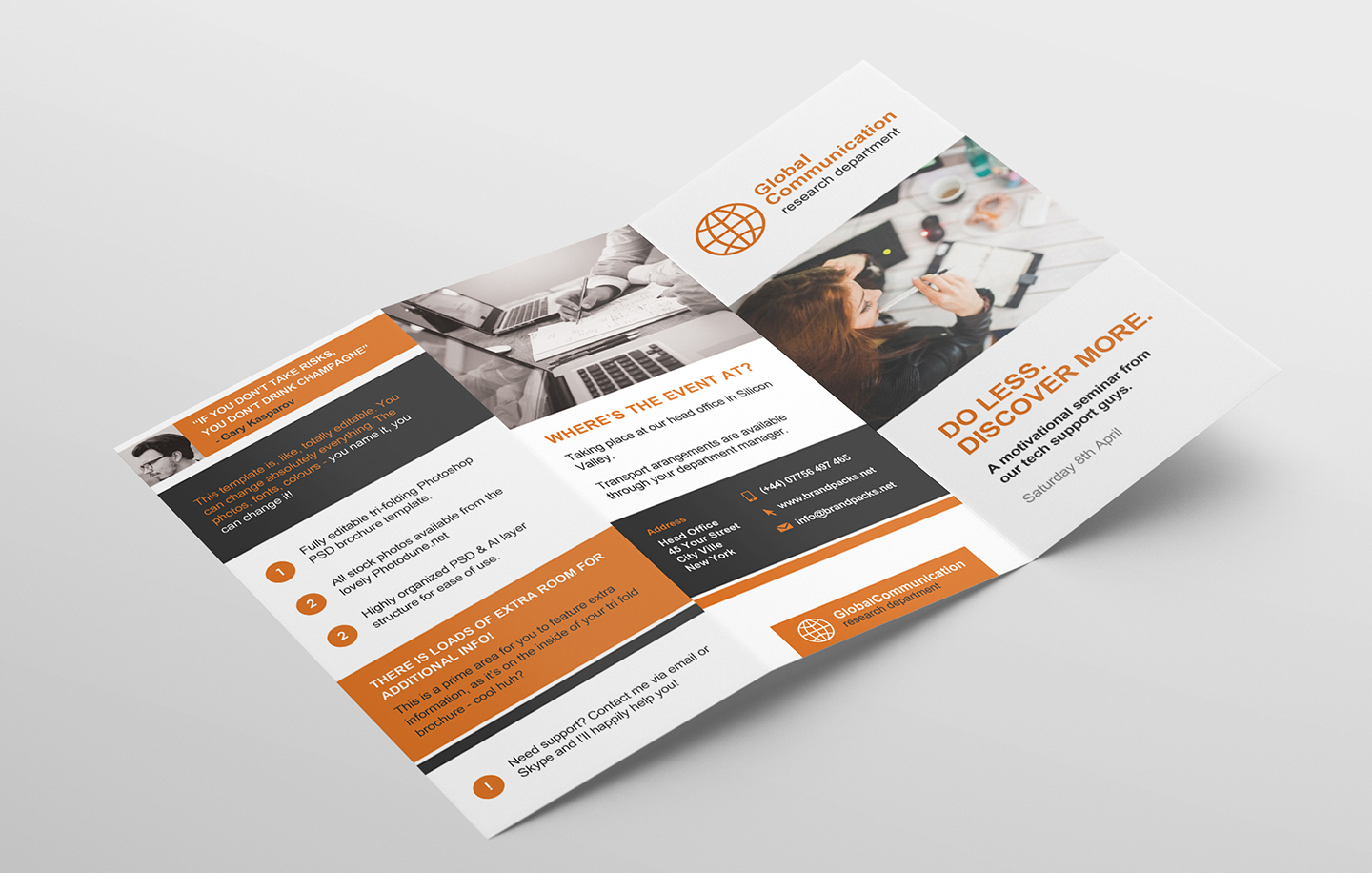 Free 3 Fold Brochure Template For Photoshop & Illustrator For 3 Fold Brochure Template Psd Free Download