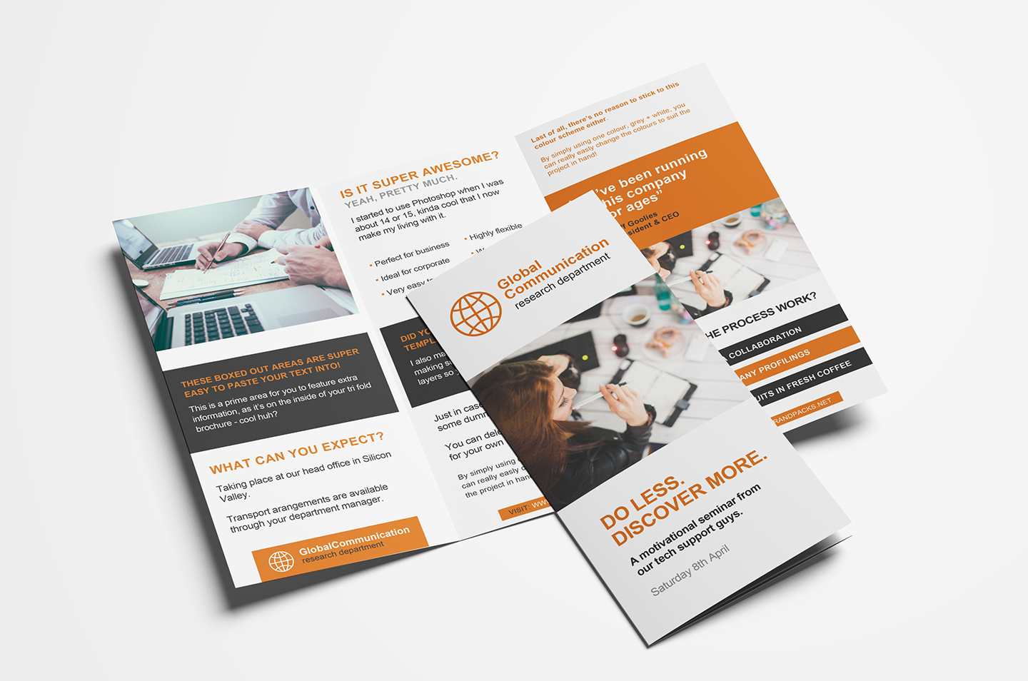 Free 3 Fold Brochure Template For Photoshop & Illustrator Throughout Free Illustrator Brochure Templates Download