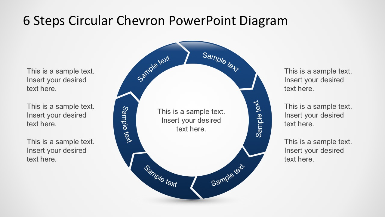 Free 6 Steps Circular Chevron Powerpoint Diagram Regarding Powerpoint Chevron Template