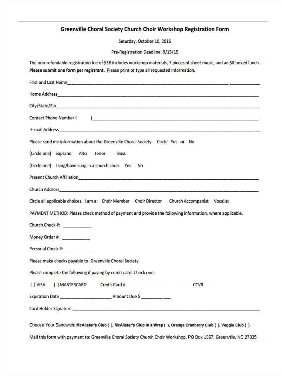 Free 9+ Workshop Registration Forms In Sample, Example, Format In Seminar Registration Form Template Word