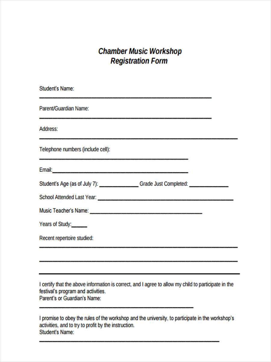 Free 9+ Workshop Registration Forms In Sample, Example, Format Pertaining To Seminar Registration Form Template Word