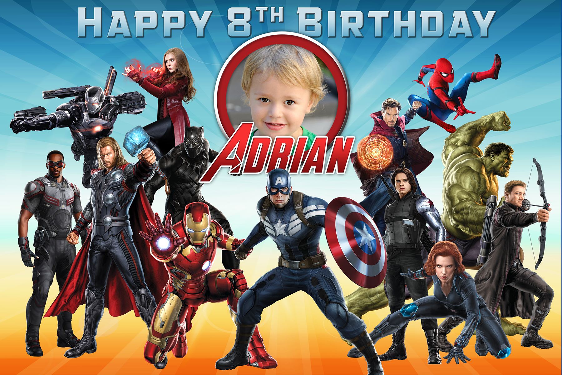 Free Avengers Birthday Tarpaulin | Dioskouri Designs Intended For Avengers Birthday Card Template