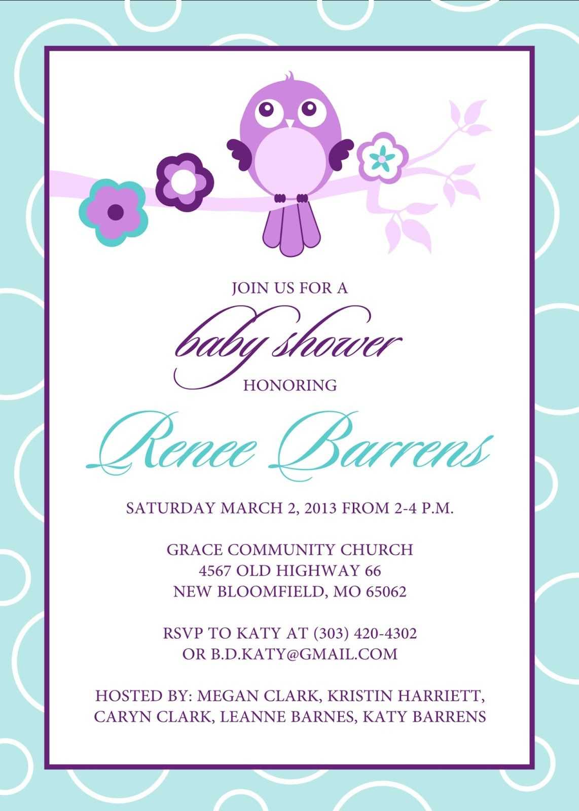 Free Baby Shower Invitation Templates Microsoft Word (9 In Free Baby Shower Invitation Templates Microsoft Word