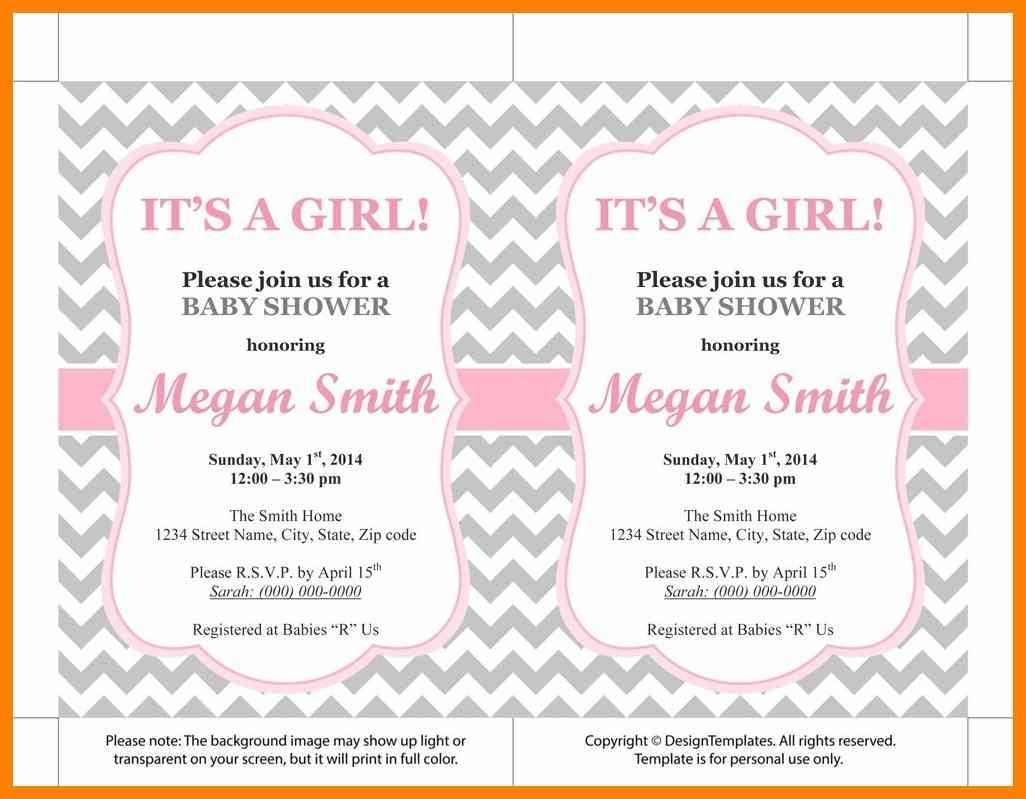 Free Baby Shower Invitation Templates Microsoft Word Intended For Free Baby Shower Invitation Templates Microsoft Word