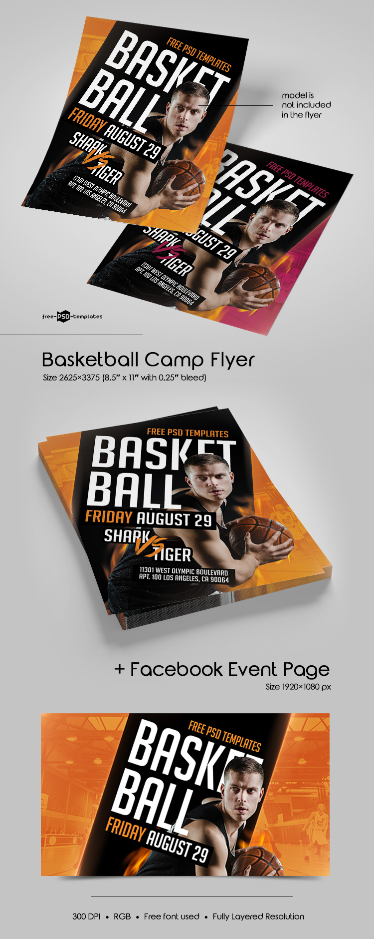 Free Basketball Camp Flyer In Psd | Free Psd Templates Pertaining To Basketball Camp Brochure Template
