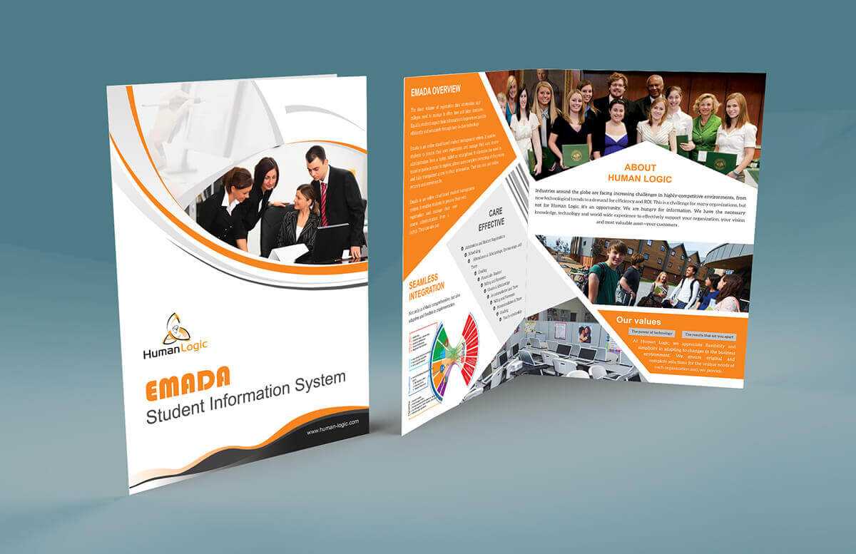 Free Bi Fold Brochure Psd Within Two Fold Brochure Template Psd