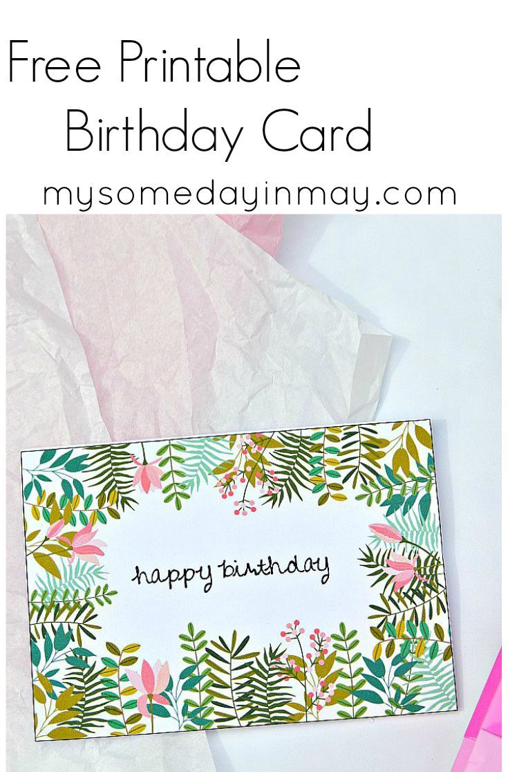 Free Birthday Card | Birthday Ideas | Free Printable With Foldable Birthday Card Template