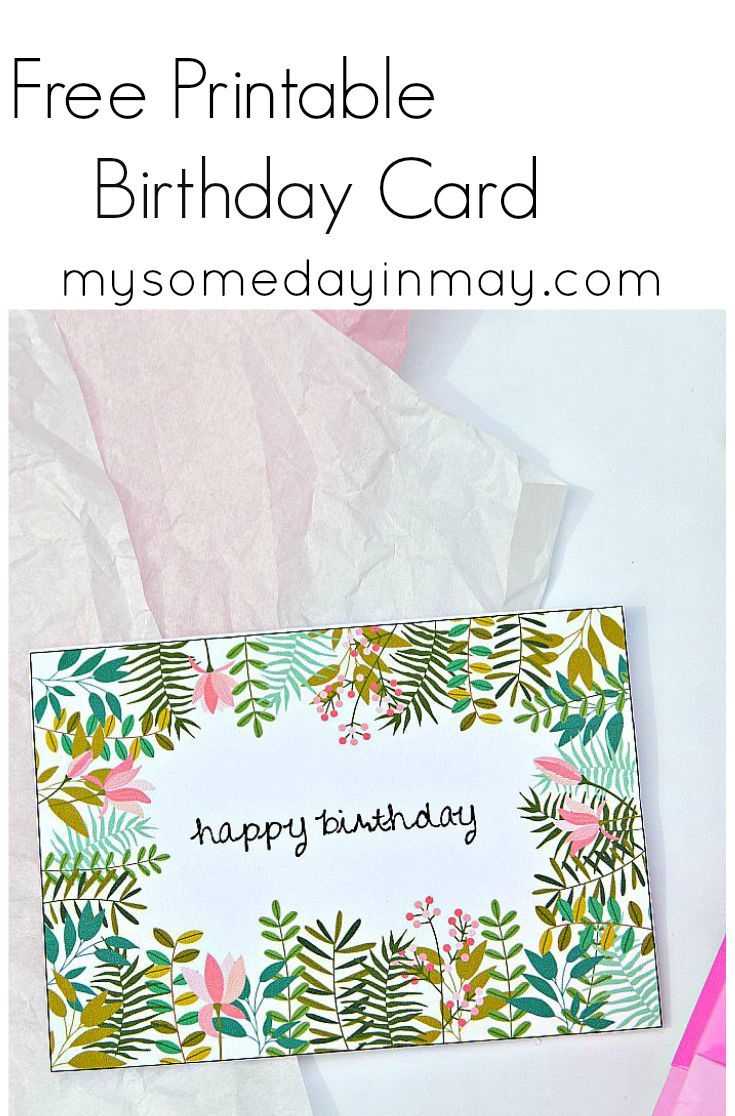 Free Birthday Card | Birthday Ideas | Free Printable With Foldable Birthday Card Template