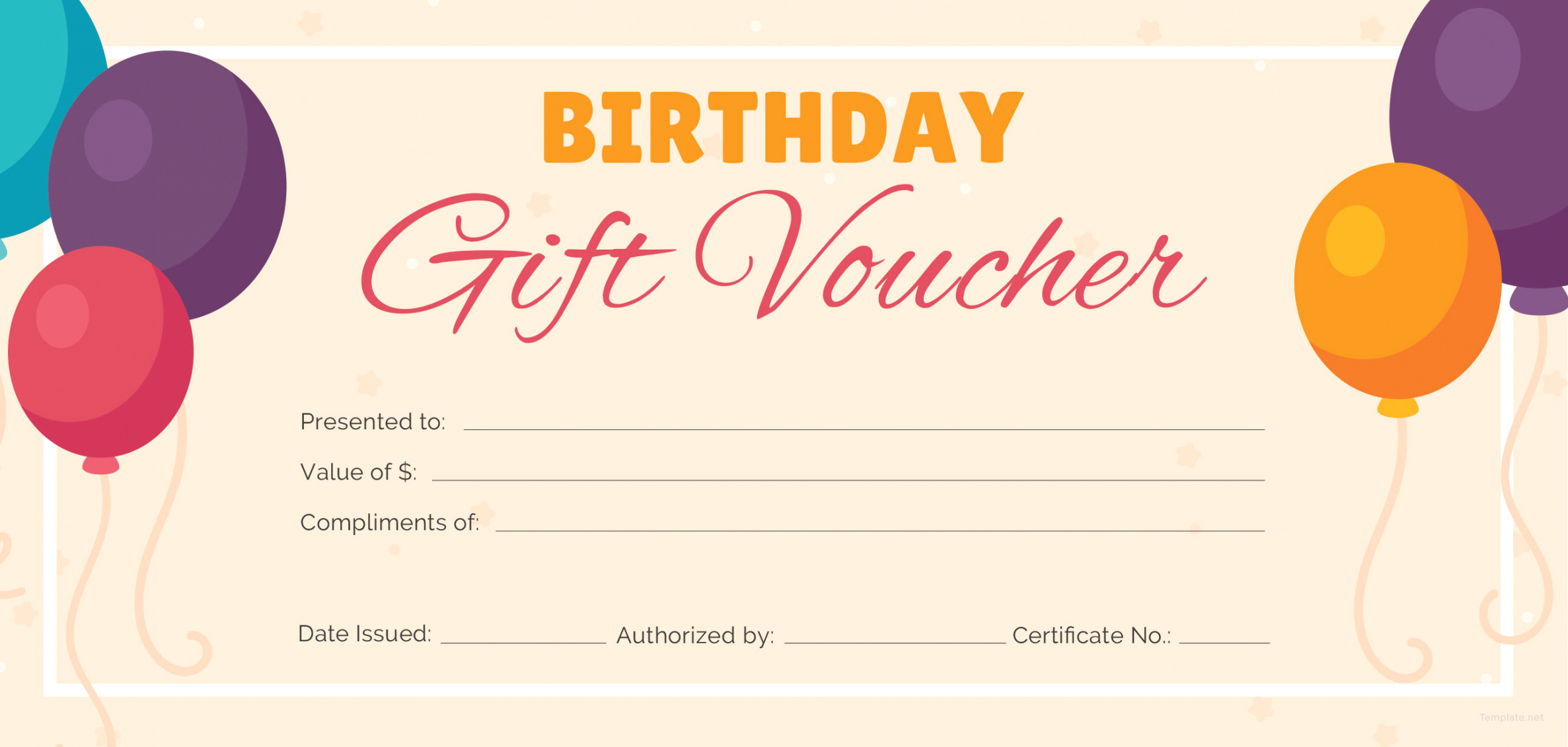 Free Birthday Gift Certificate Templates Certificate Regarding Graduation Gift Certificate Template Free