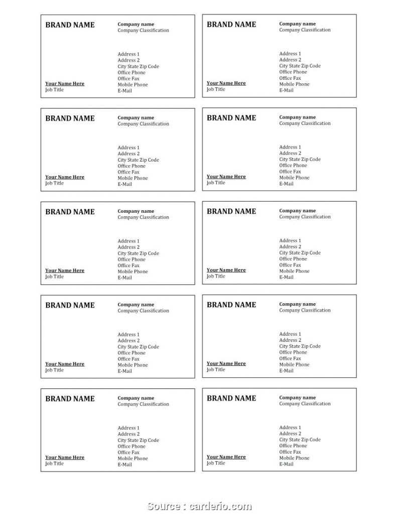 Free Blank Business Card Template For Word Printable In Free Blank Business Card Template Word