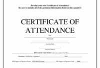 Free Blank Certificate Templates | Blank Certificate within Attendance Certificate Template Word